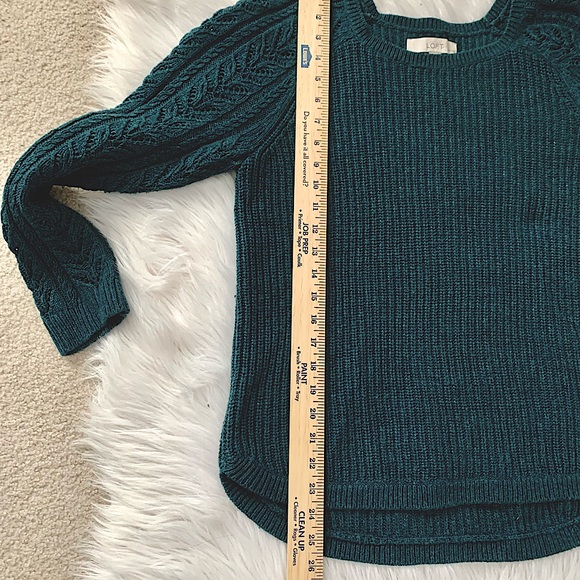 LOFT Pullover Sweater w/ Crocheted Arms - Picture 13 of 14